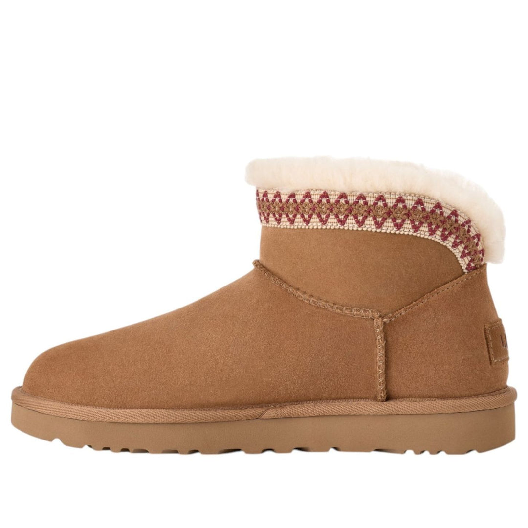 WMNS) UGG Classic Ultra Mini Taslyn-Snow Boots 'Chestnut' 1174496-CHE