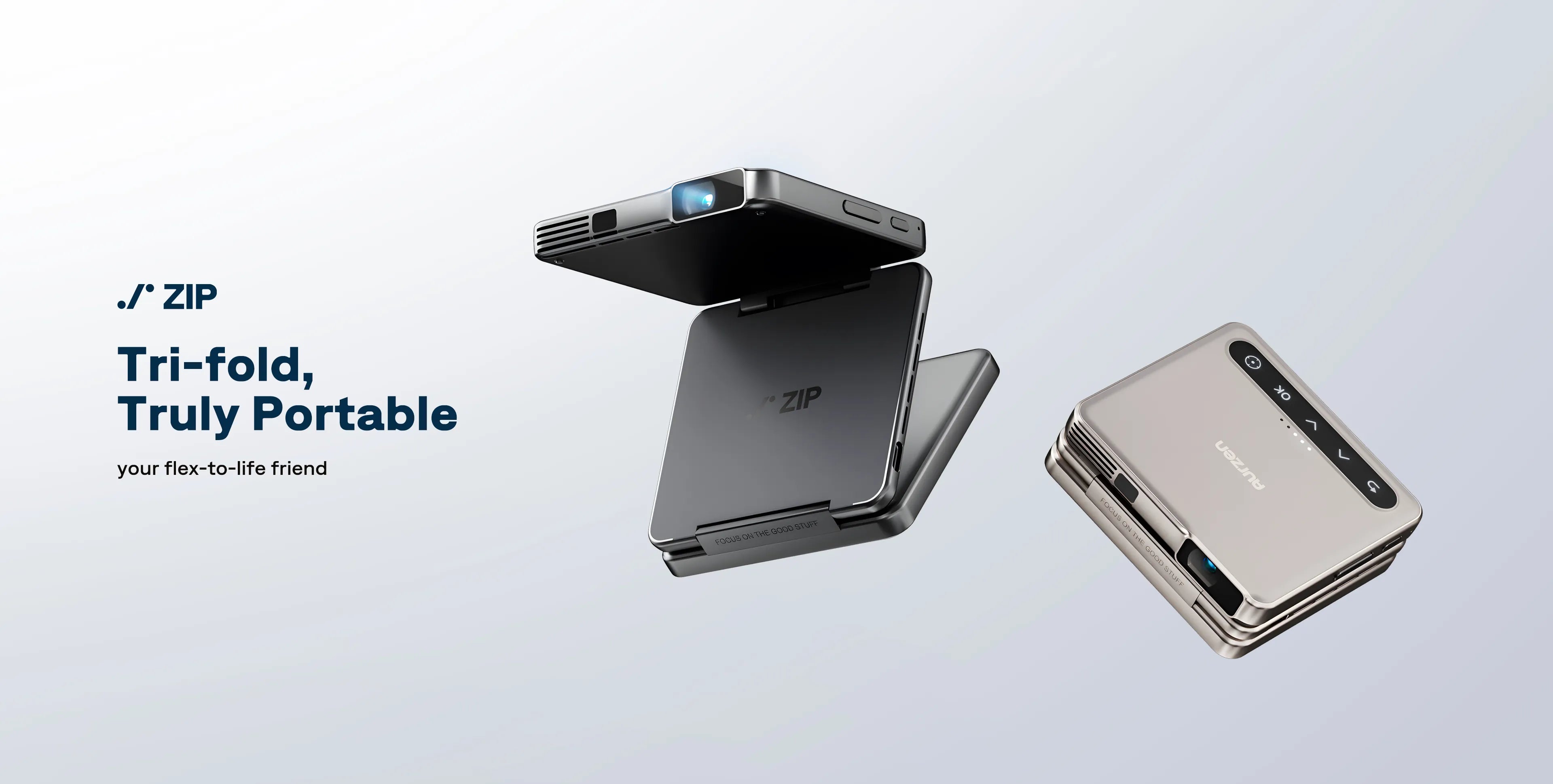 Aurzen Debuts ZIP: The World's First Tri-Fold Ultra-Portable Projector