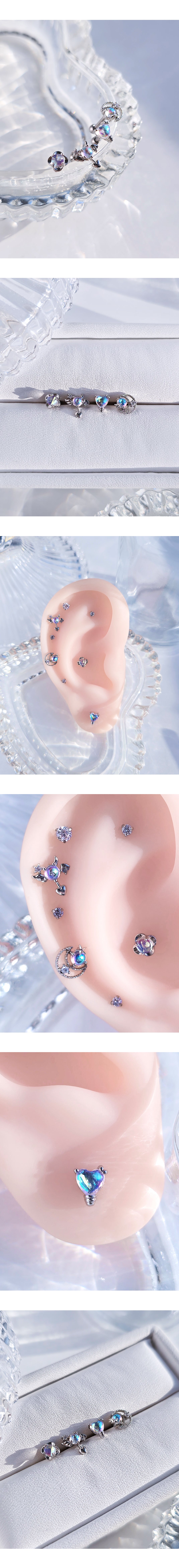 アマデオ オーロラドーム ジェム ムーン＆ハート ウィング (4Type) 16G