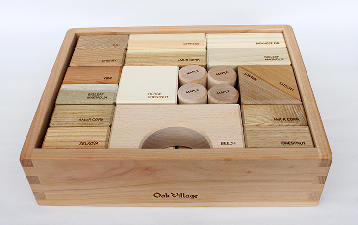 寄木の積木 | 出産祝いにおすすめ木のおもちゃ 国産材- オークヴィレッジ