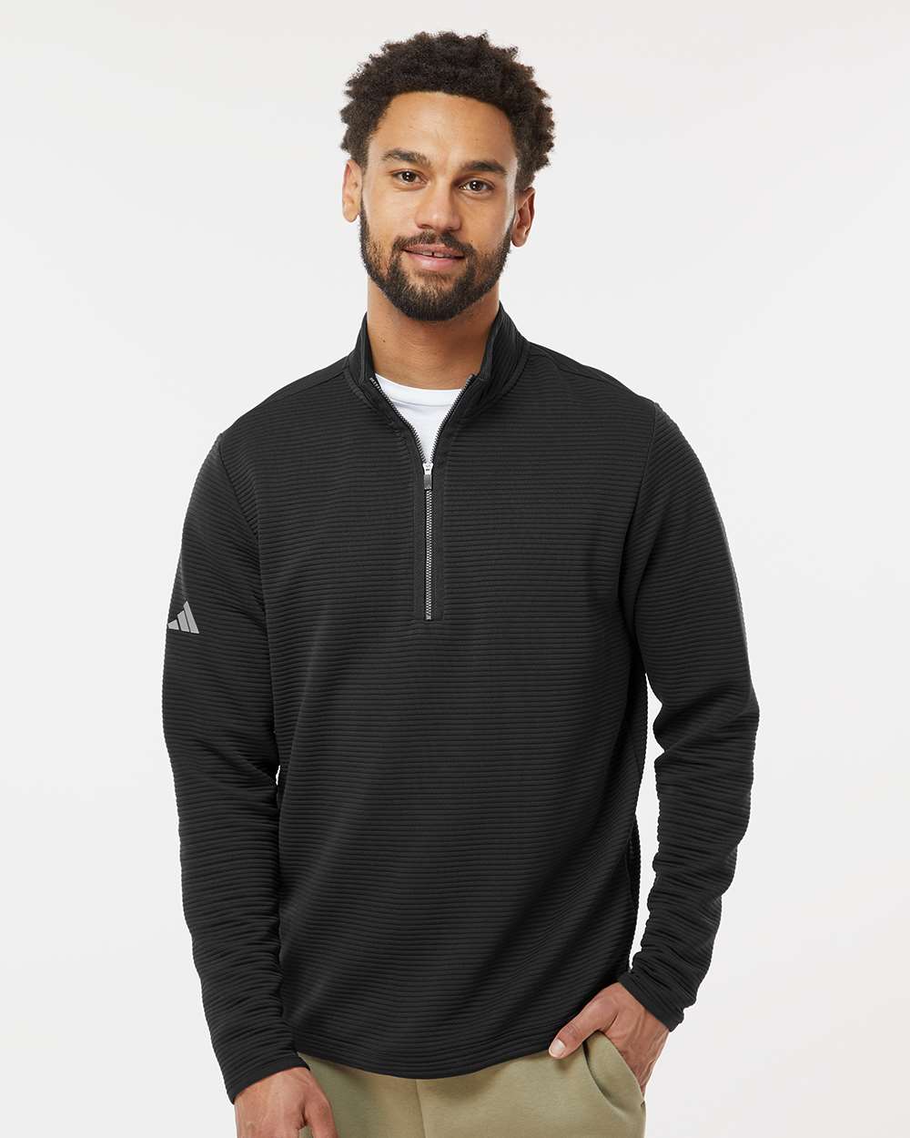adidas A588 Men's Spacer 1/4-Zip Pullover | S&S