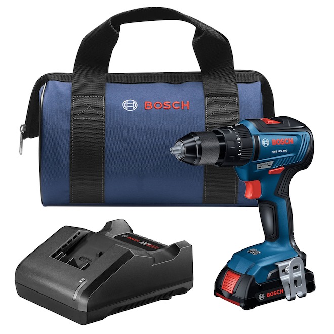 Bosch Hammer Drill and Driver Kit 18V Brushless with Carrying Bag