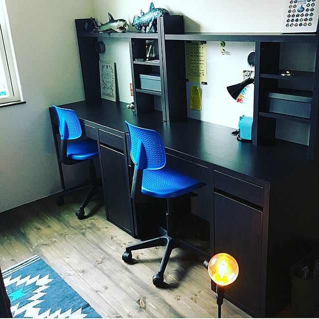 シンプルでスタイリッシュ☆作業がはかどるIKEAのデスク | RoomClip