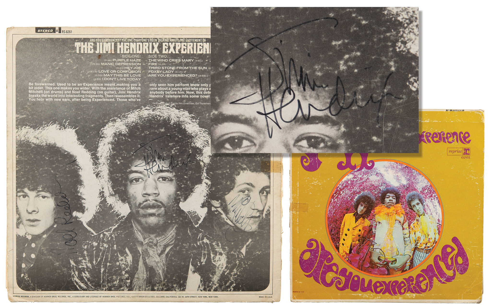 Jimi Hendrix Experience Signed 'Are You Experienced' Album -