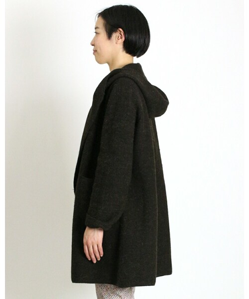 45R（フォーティファイブアール）の「ウールアルパカ縮絨フードコート