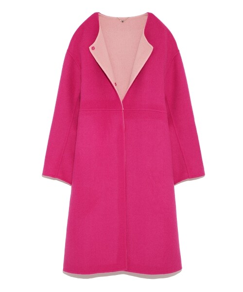 FRAY I.D（フレイアイディー）の「リバーシブルノーカラーリバーコート