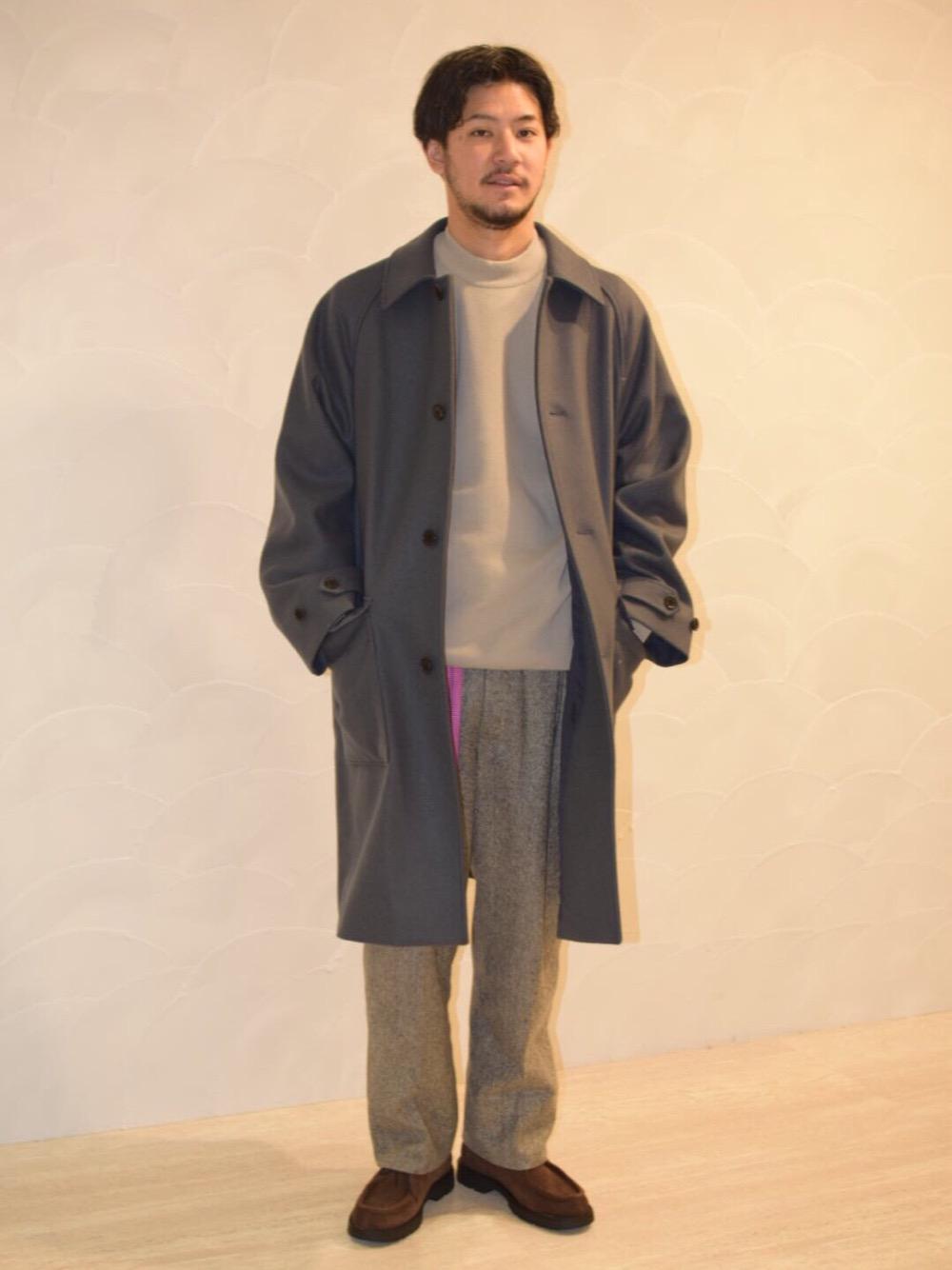 Steven Alan＞ FLAT MELTON CAMP COLLAR BALMACAAN COAT/コートを使っ