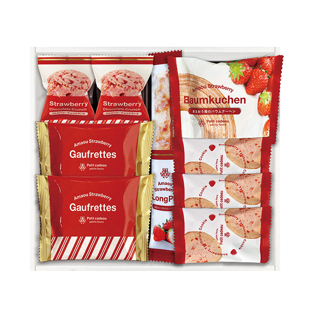 Senjudo あまおう苺バウムクーヘン＆プチフィナンシェ ギフトボックス