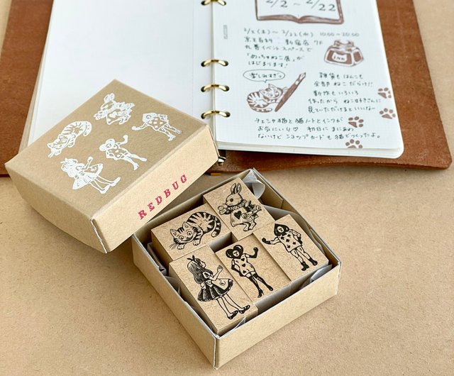 アリスとトランプ兵、仲間達のはんこセット スタンプセット Redbug