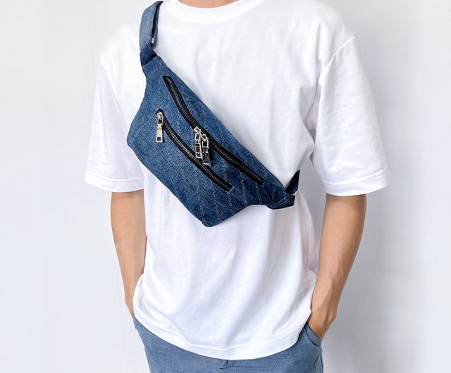 送料無料】台湾 ボディバッグ【100%デニムリメイク】 YL style - Pinkoi