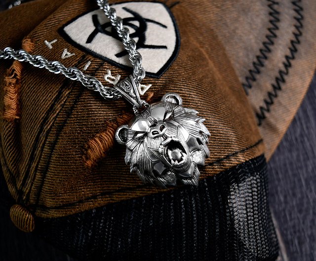 送料無料】台湾 ジャングル レイジベアー メンズネックレス 個性的