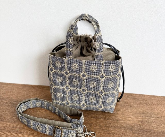 受注製作 2way巾着バッグ ミナペルホネン anemone kanonn | ショルダー