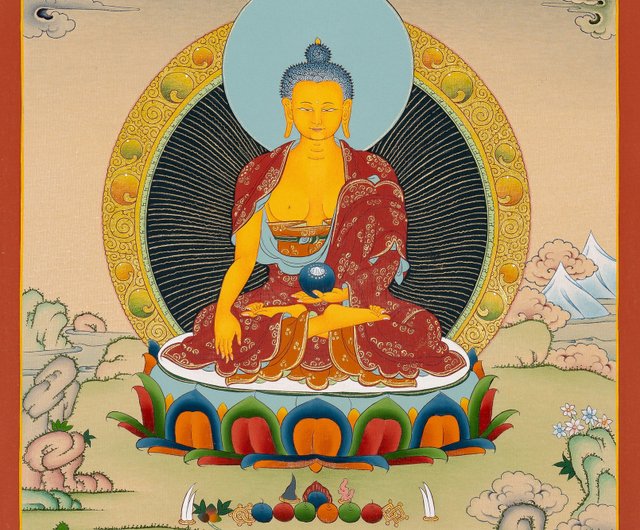 ネパール 釈迦牟尼仏タンカアート | チベット仏教宗教画 Boudha Stupa