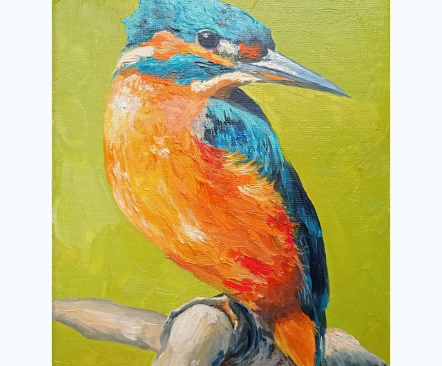 二羽の鳥 絵画 油彩画 油絵 F4 oil painting art 二羽の鳥 絵画 油彩画