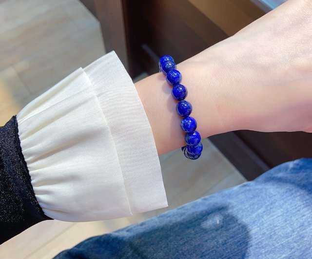 5%OFF】最高級天然アフガニスタン産ラピスラズリブレスレット 帝王青色