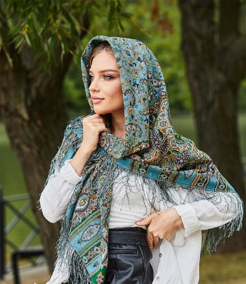 30% OFF] Russia Pavlovo Posad Russian Shawl 100% Wool Scarf