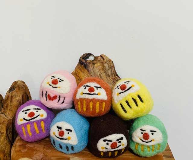 台湾 |羊毛フェルト素材パック|願いだるまマカロンカラーシリーズ（7