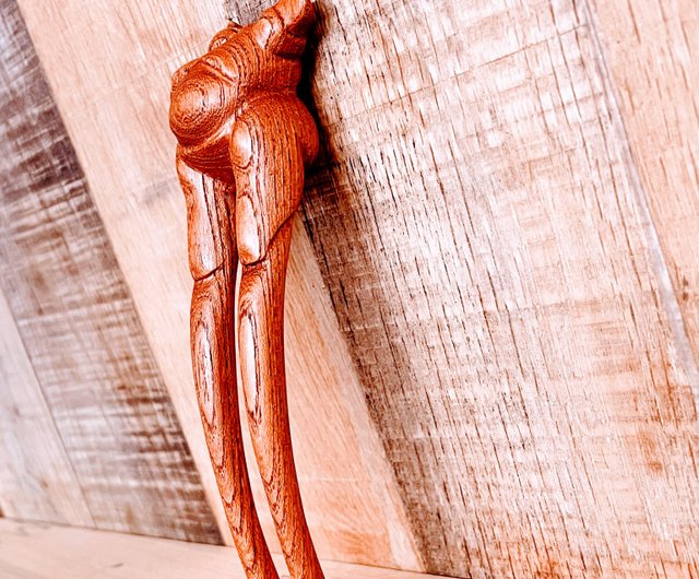 送料無料】相撲かんざし はじまりの一歩 Sumo Kanzashi Wooden Hairpin