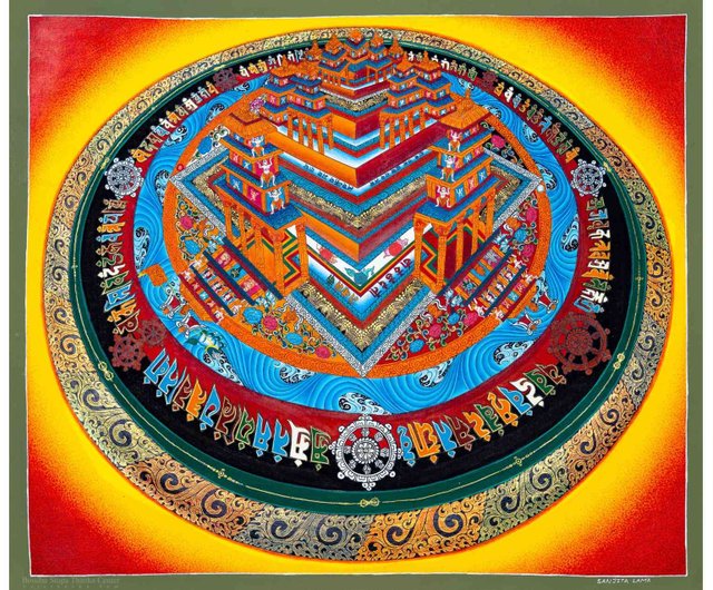 送料無料 50%OFF】ネパール 3Dマンダラ – チベット仏教アート Boudha