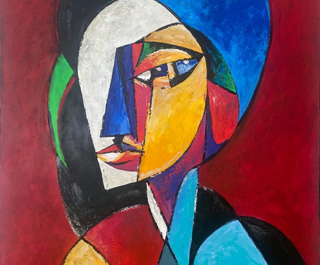 H*O様 抽象画 顔の集合 油彩画 H*O様 抽象画 顔の集合 油彩画 抽象画