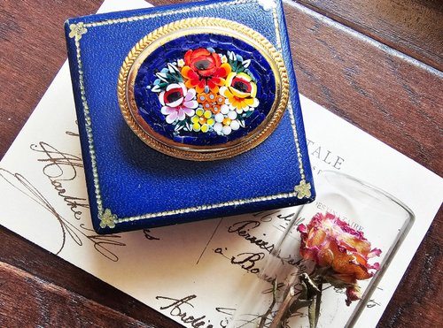 アメリカ合衆国 ヴィンテージ マイクロモザイク ブローチ【イタリア製