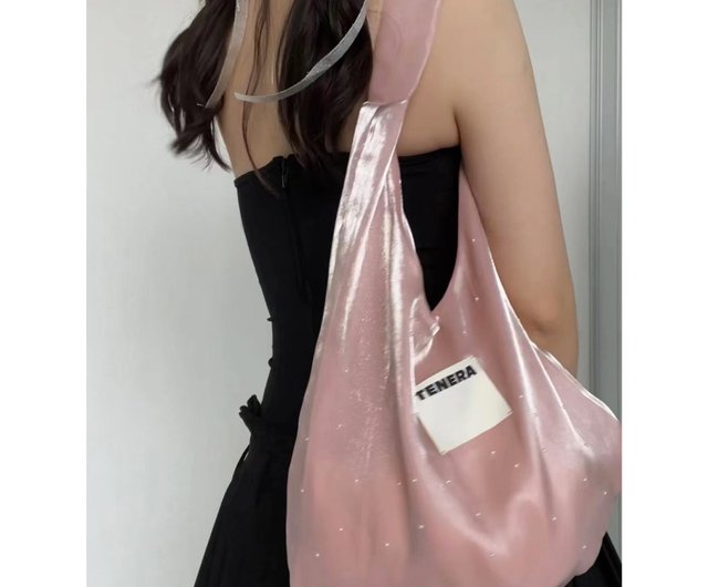 台湾 【TENERA】パールバレエバッグ ピンク 優しいスタイル リサイクル