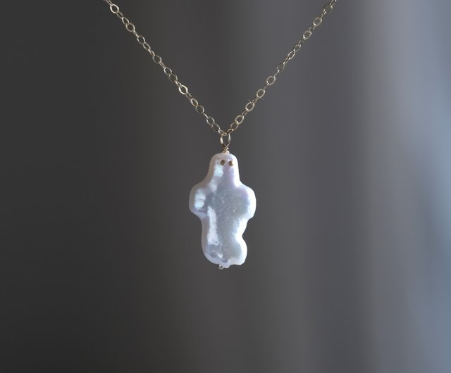 おばけちゃん Draugur necklace ゴースト バロックパール 上質淡水真珠