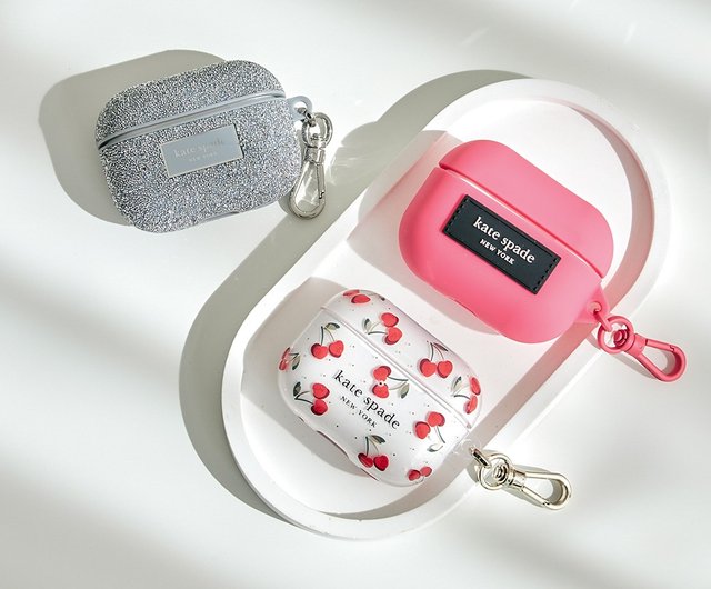台湾 【kate spade】AirPods Pro 第1/2世代ケース 華やかチェリー