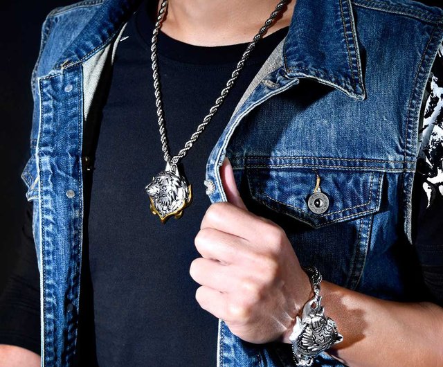 送料無料】台湾 十二支 寅年 焱虎 個性的 ネックレス ユニセックス