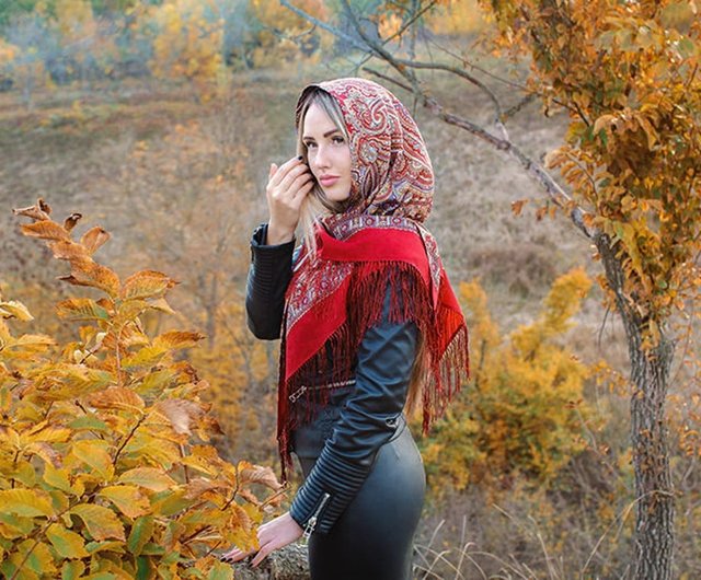 30% OFF] Russia Pavlovo Posad Russian Shawl 100% Wool Scarf