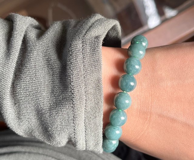 送料無料】台湾 ブルーウォーター翡翠 ブレスレット 翡翠ビーズ