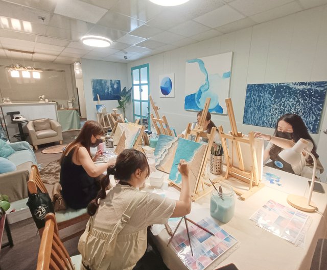 台湾 【体験・アクティビティ】金箔アート テクスチャーアート 抽象画