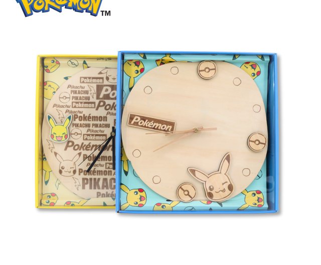 香港 ポケモン木製壁掛け時計ポケモンピカチュウオフィス用品 チーム