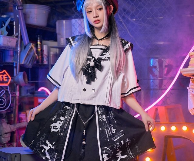 送料無料】台湾 オリジナル文豪誕生 厭世少女 不良JK ダブルボタン