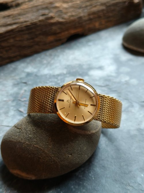 台湾 希少なBucherer ブヘラ アンティーク 機械式自動巻き時計 SAGW