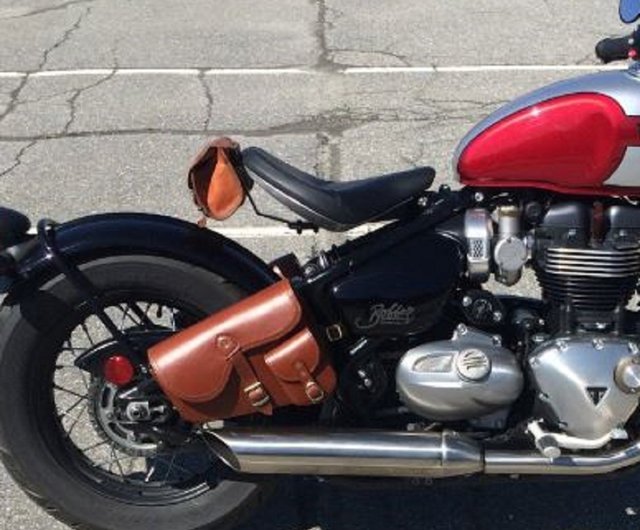 20%OFF】タイ Triumph サドルバッグ (Vintage Brown) 本革製 モーター