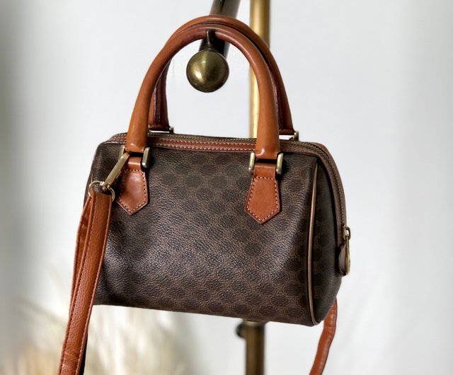 日本直送 名牌中古包 】CELINE セリーヌ マカダム レザー ミニボストン