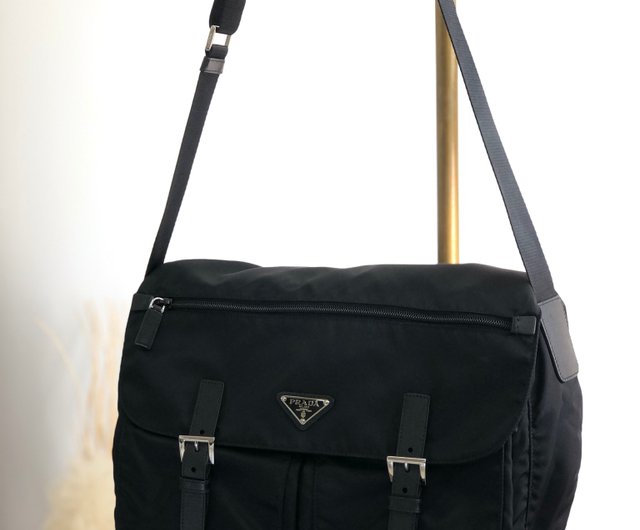 日本直送 名牌中古包 】PRADA プラダ ショルダーバッグ ブラック
