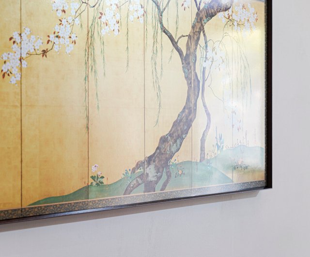 台湾 【琳派・美術掛絵】酒井抱一｜桜楓屏風 LIGHTO 光印樣 - Pinkoi