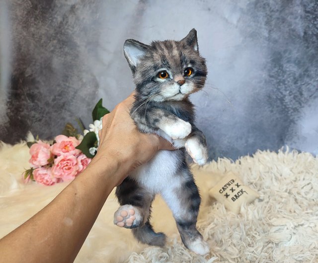ウクライナ 子猫 リアルで美しい小さなぬいぐるみ アートドール