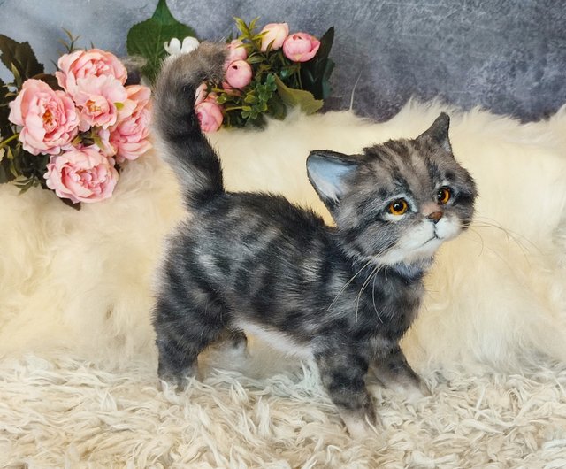 ウクライナ 子猫 リアルで美しい小さなぬいぐるみ アートドール