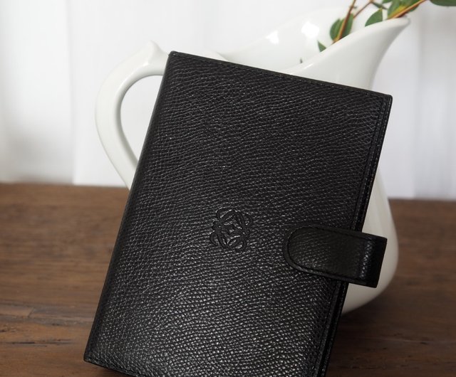 LOEWE ロエベ アナグラム アジェンダ 手帳 カバー ブラック レザー