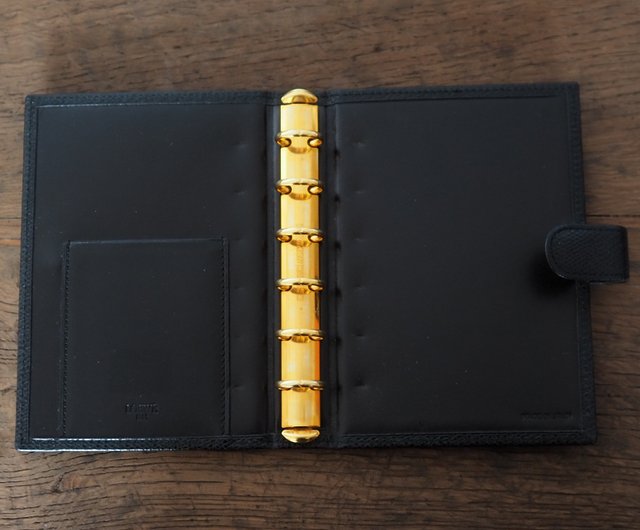 LOEWE ロエベ アナグラム アジェンダ 手帳 カバー ブラック レザー