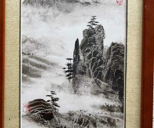 送料無料】台湾 Feng Jingbin ヤシの風景画張家界伝統的な中国絵画