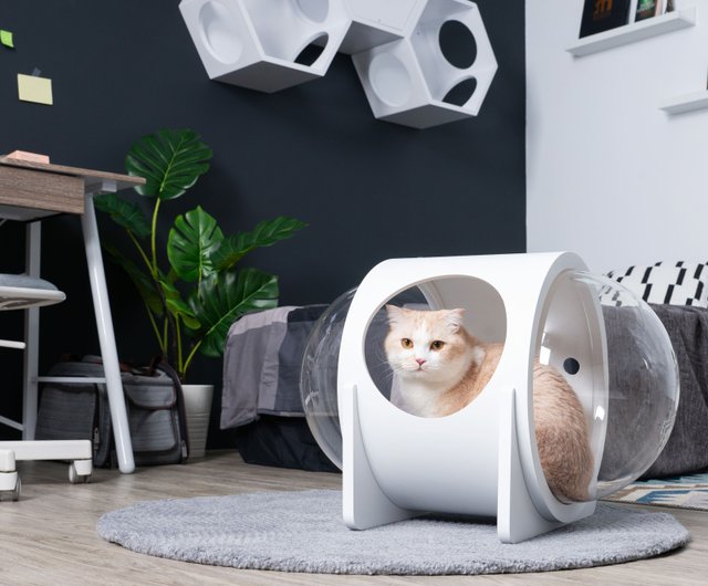 台湾 【猫用ベッド】MYZOO 宇宙船ALPHA /ホワイト MYZOO - Pinkoi