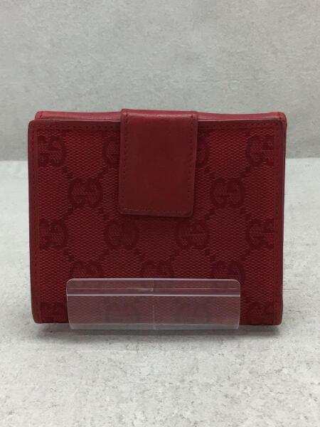 GUCCI(グッチ) / 3つ折り財布/キャンバス/レッド/総柄/レディース/035