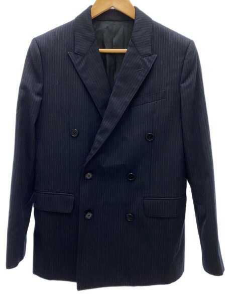 CELINE(セリーヌ) / テーラードジャケット/46/ウール/NVY/ストライプ