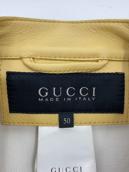 GUCCI(グッチ) / L/シングルライダースジャケット/50/羊革/BEG/369941