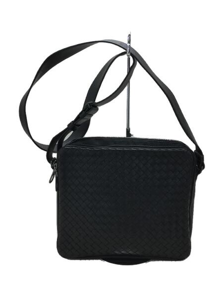 ボッテガヴェネタ編み込みレザーメッセンジャーバッグ