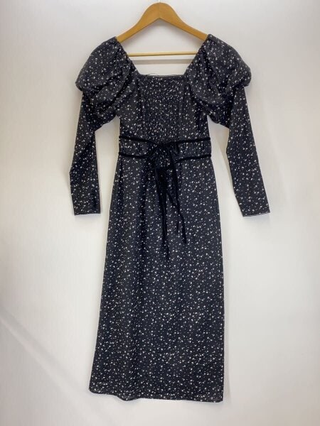 Her lip to(ハーリップトゥ) / 長袖ワンピース/S/ポリエステル/BLK